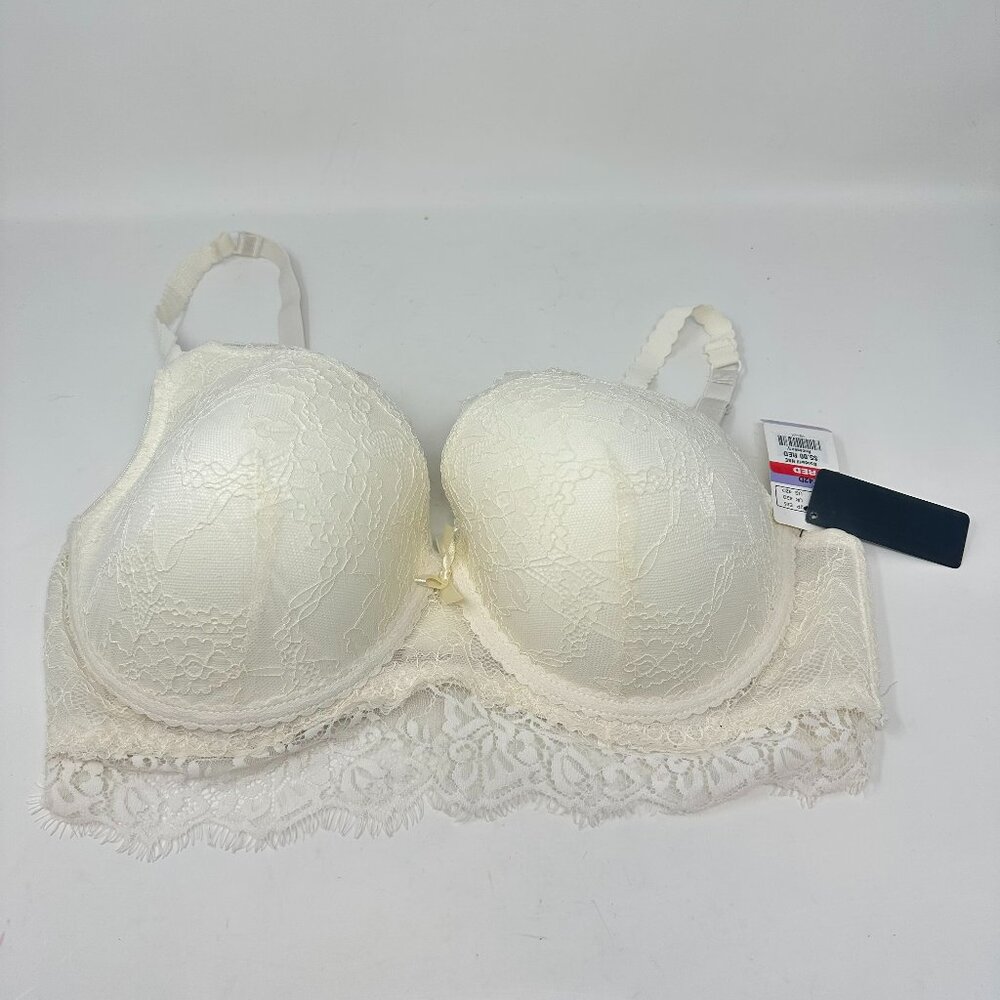 New York Elegance Bra Lace Gray 42D NEW